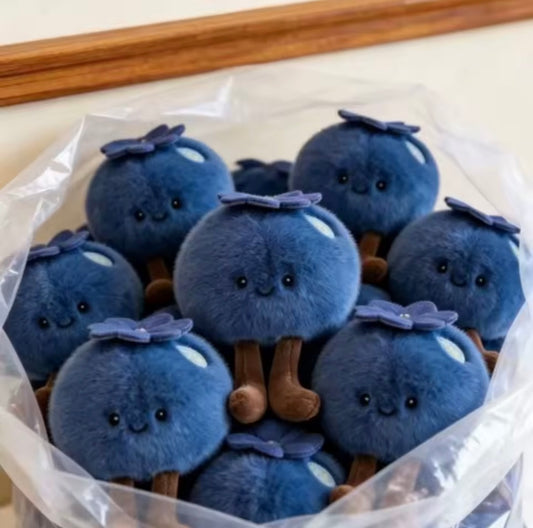 Lucky Blueberry Plush Keychain Cute 2 Pack