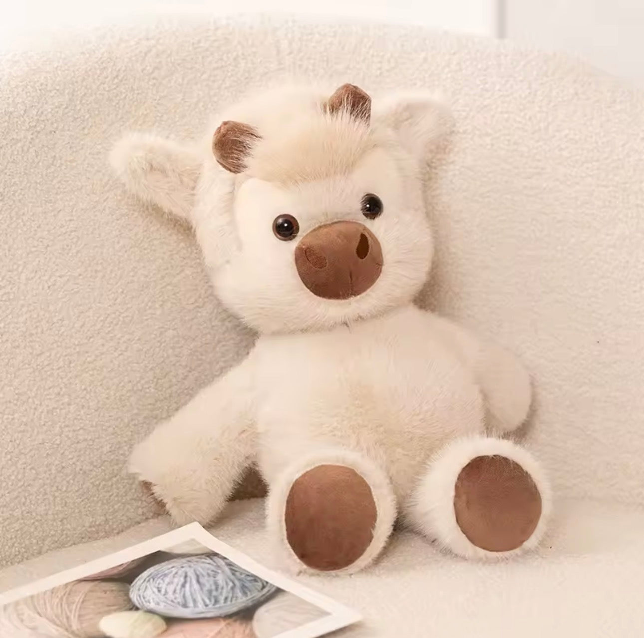 Adorable Highland Cattle Plush Toy 45cm