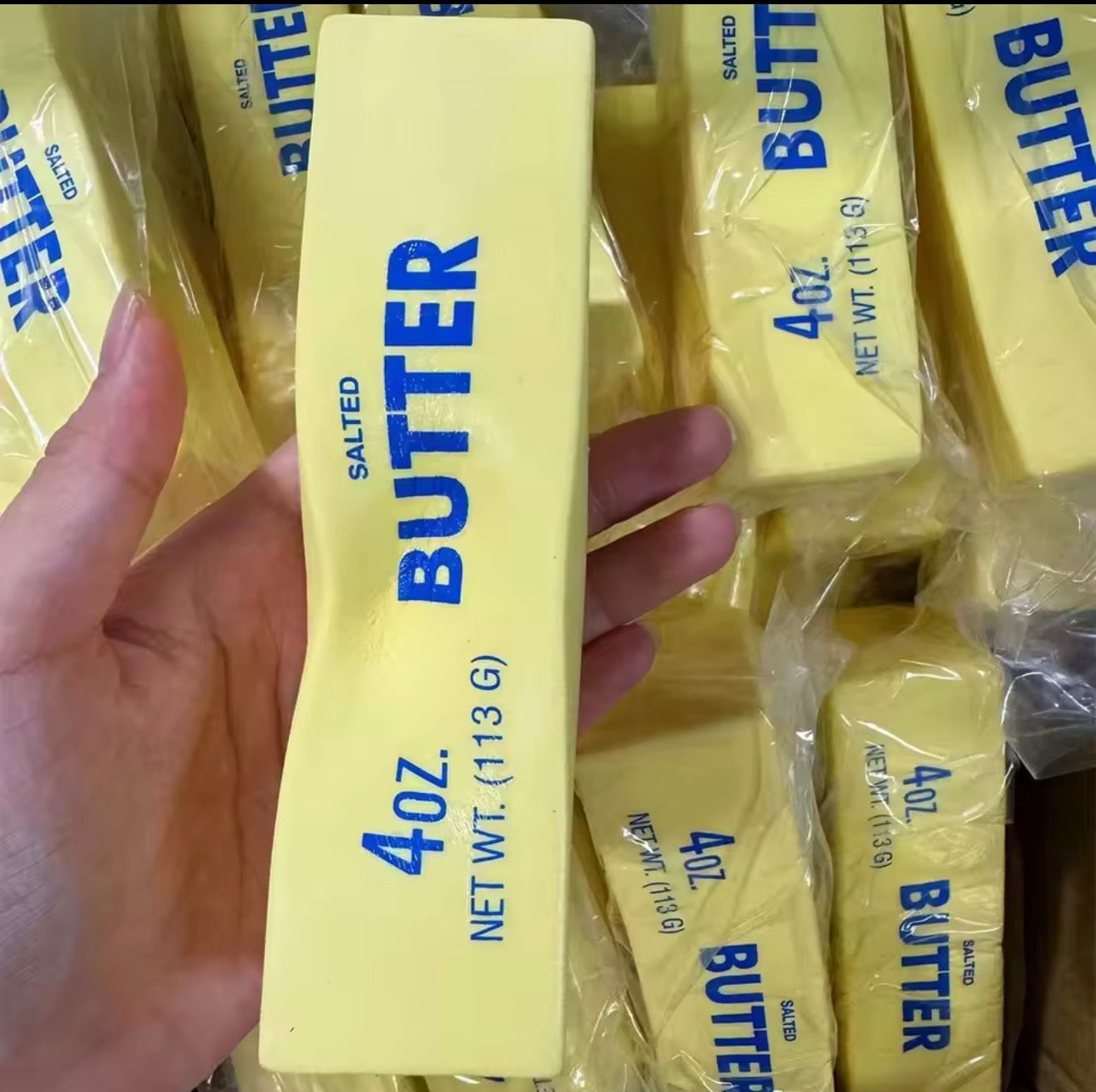 Soft Slow Rebound Butter Stick Squeezing Toy Realistic 4oz Squishy
