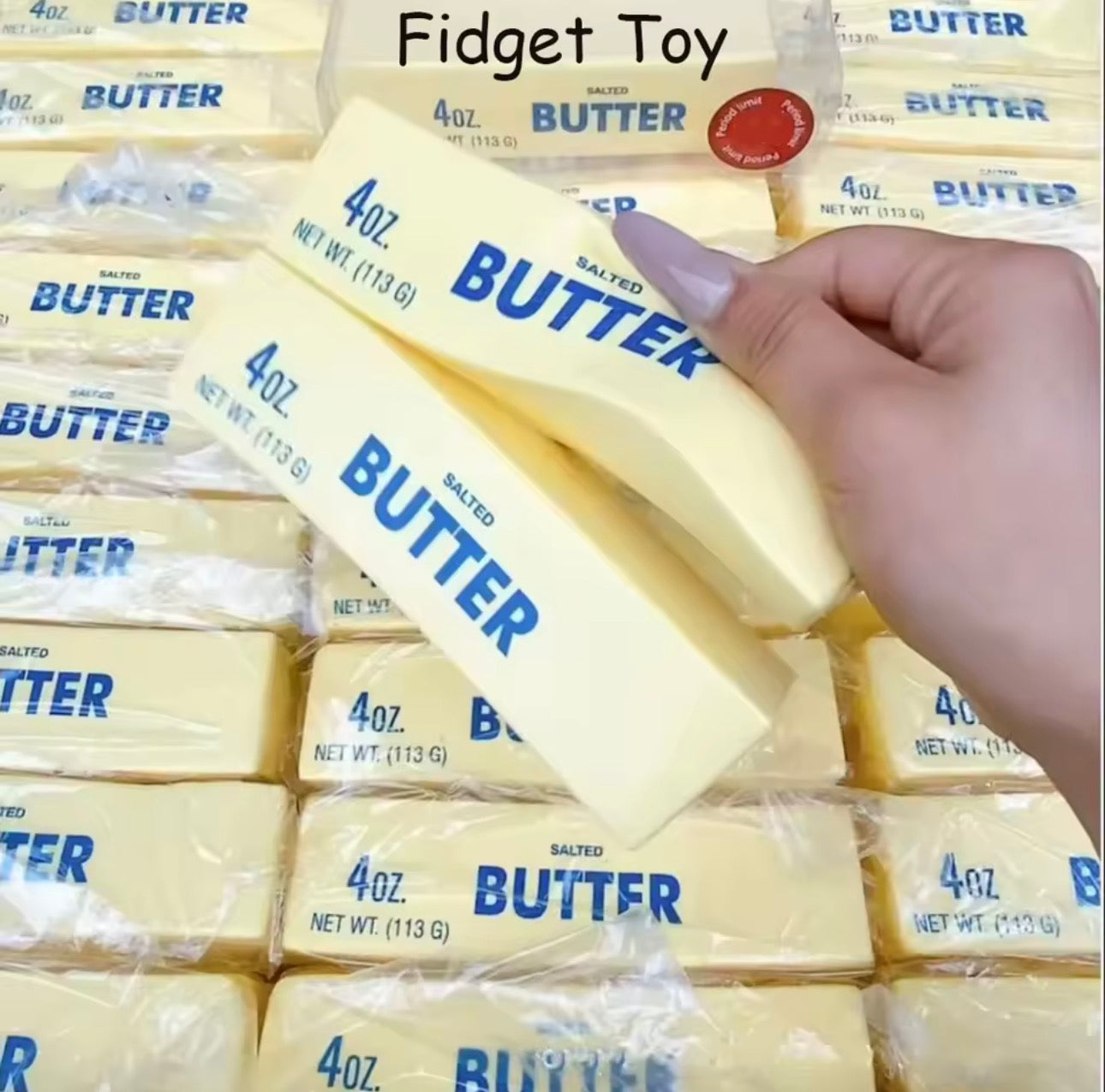 Soft Slow Rebound Butter Stick Squeezing Toy Realistic 4oz Squishy